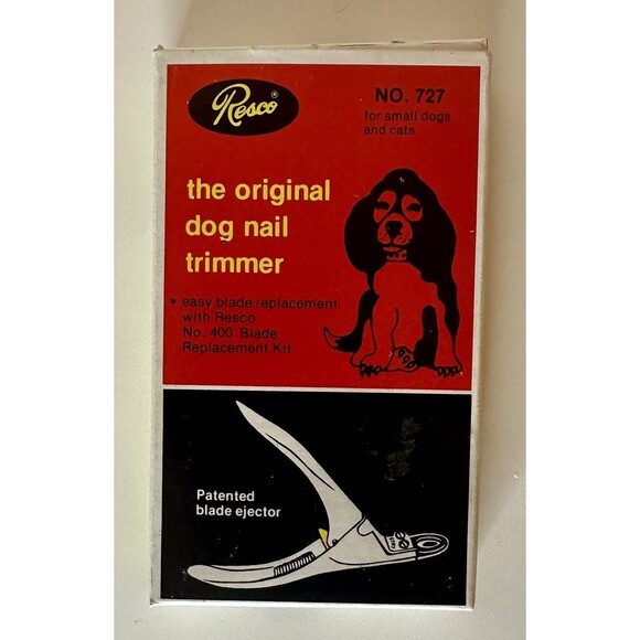VINTAGE RESCO The Original Dog Nail Trimmer No.727 In Box Pet Nail Cutter - Picture 1 of 8